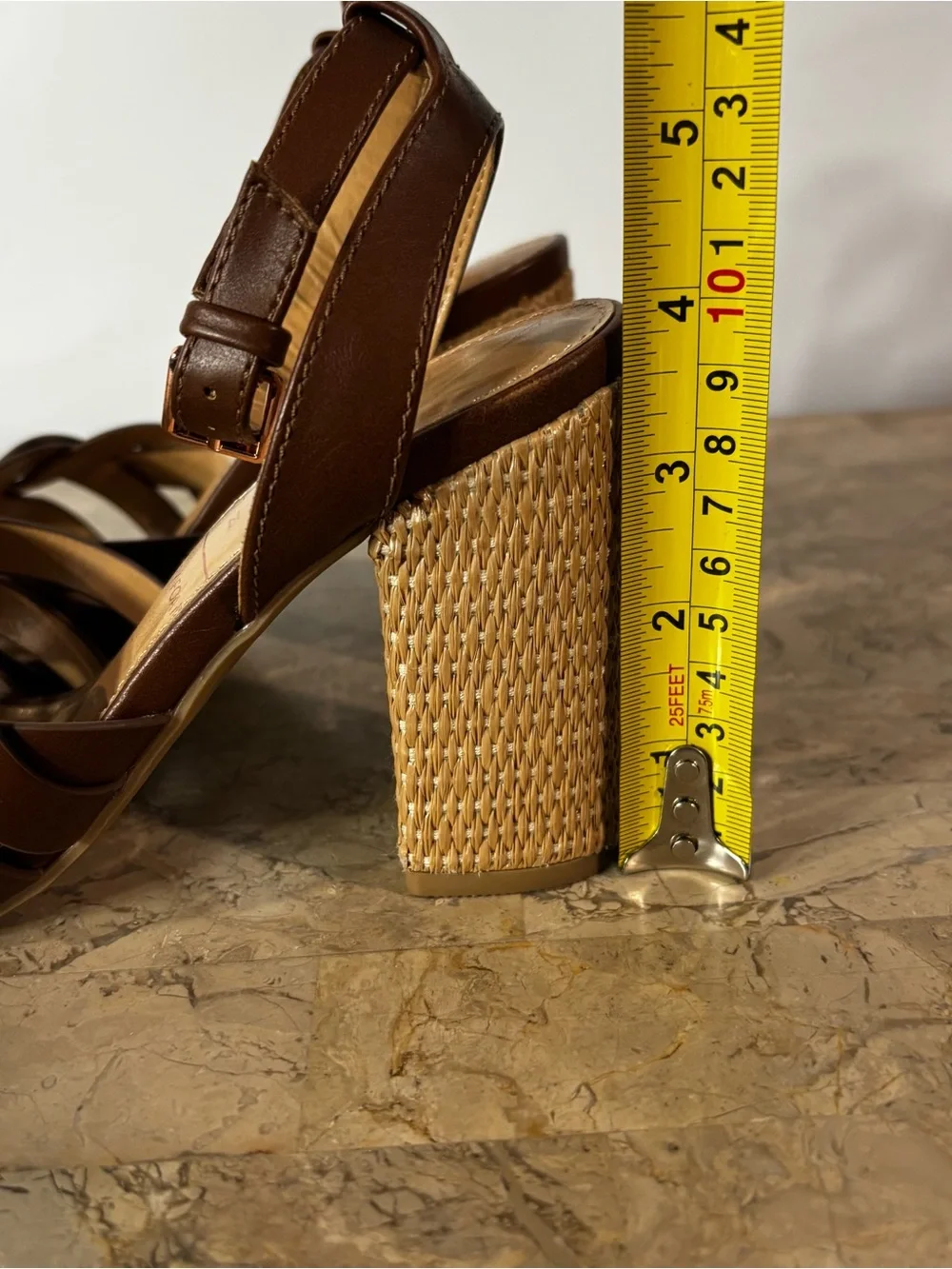 LC Lauren Conrad Bluegum Brown High Heel Sandals Size 6